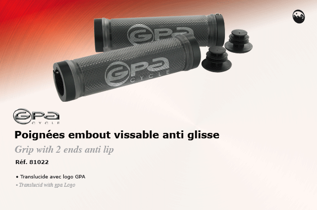 GPA Cycles Poignees embouts vissables antiglisse