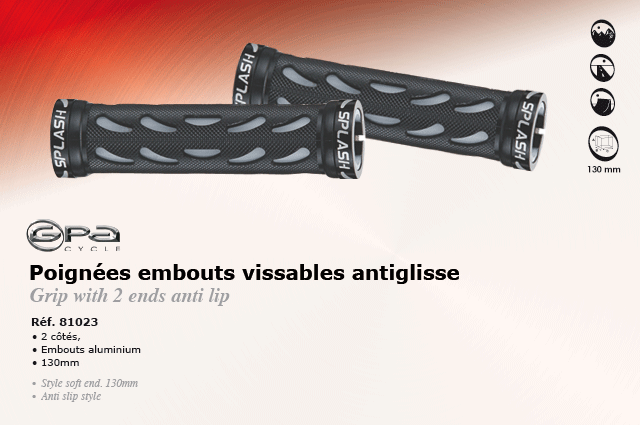 GPA Cycles Poignees embouts vissables antiglisse