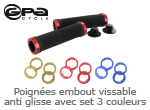 Poignees embout vissable anti glisse set 3 couleurs Gpa Cycle