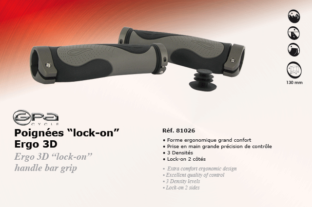 GPA Cycles Poignees Lock On Ergo 3D