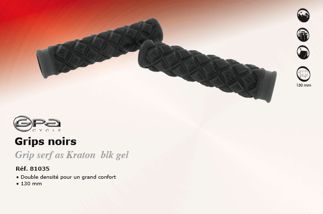 GPA Cycles Grips Noirs