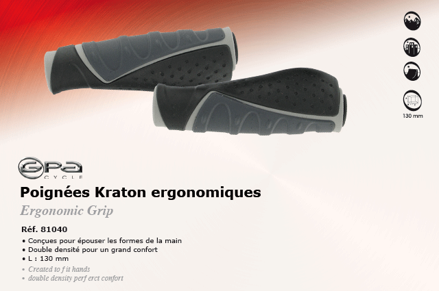GPA Cycles Poignees Kraton ergonomiques