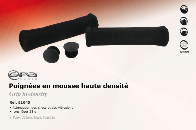 GPA Cycles Poignees en mousse haute densité