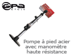 pompe a pied acier avec manometre haute resistance Gpa Cycle