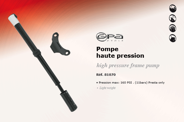 GPA Cycles Pompe haute pression