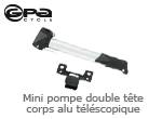 mini pompe double tete corps telescopique Gpa Cycle