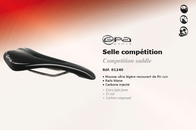 GPA Cycles Selle compétition