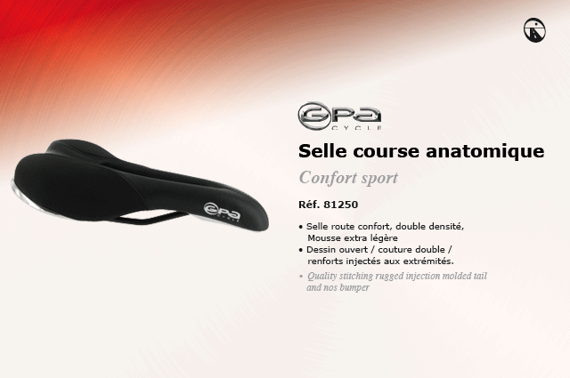 GPA Cycles Selle course anatomique