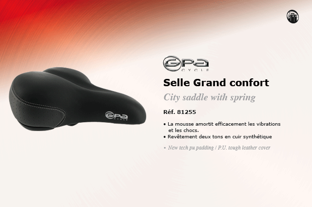 GPA Cycles Selle Grand confort