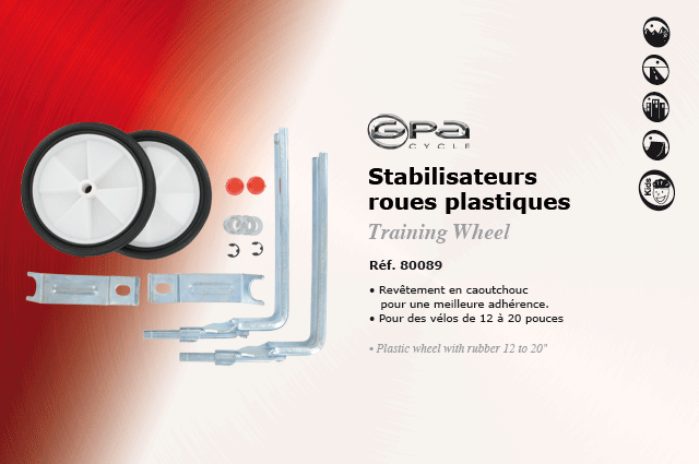 GPA Cycles stabilisateur roues plastiques