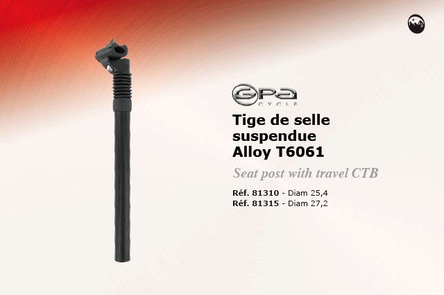 GPA Cycles Tige de selle suspendue Alloy T6061
