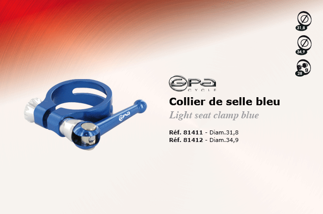 GPA Cycles Colier de selle bleu