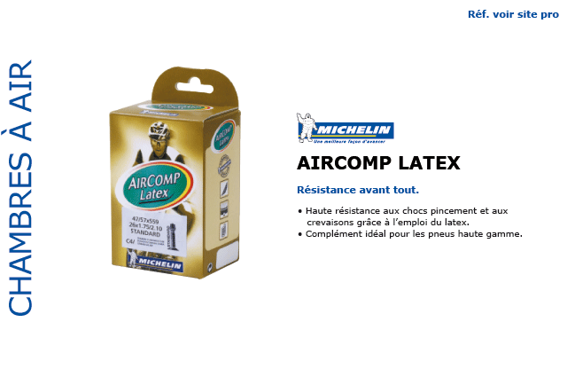 Chambre a air Michelin VTT Aircomp Latex