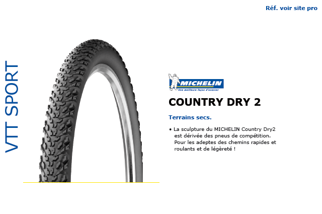 Pneu Michelin VTT Sport Country Dry 2