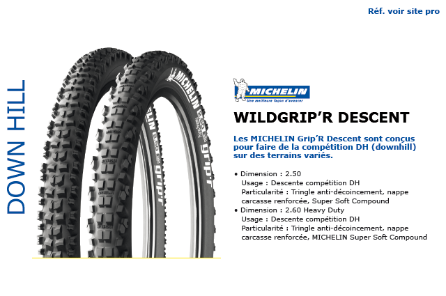 Pneu Michelin VTT DH Wildgrip'r Descent