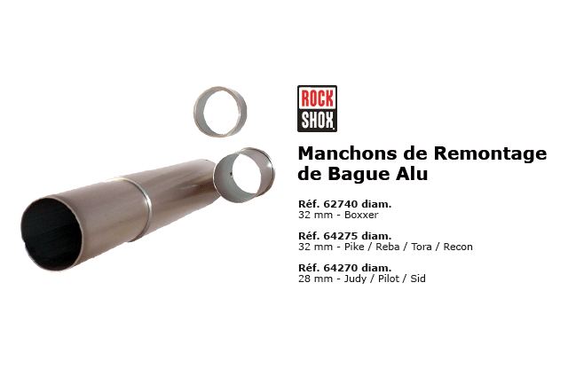 Rock Shox Manchons de remontage de bague alu