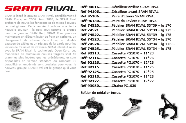 Groupe Rival details produits 1 Sram