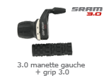 3.0 manette gauche 7 vitesses + Grip Sram 3.0