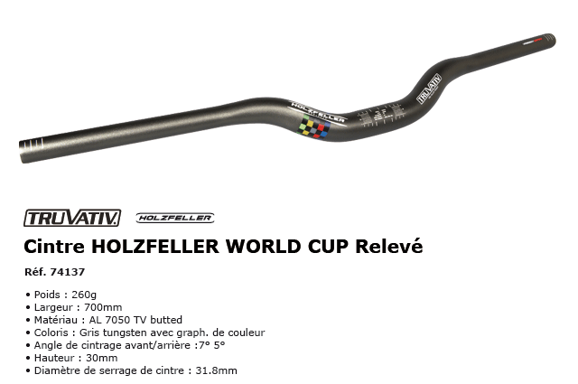 Cintre Holzfeller World Cup Releve Truvativ