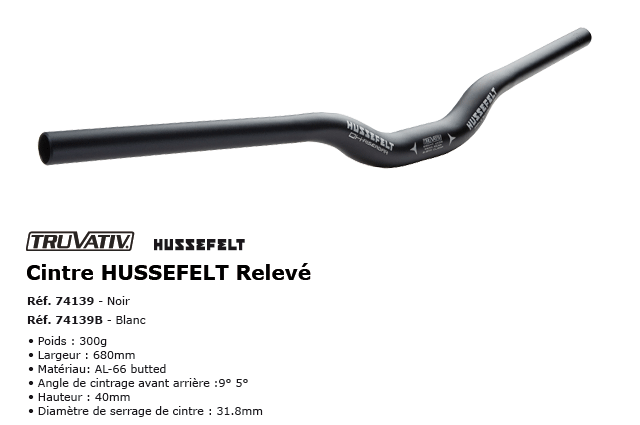 Cintre Hussefelt releve Truvativ